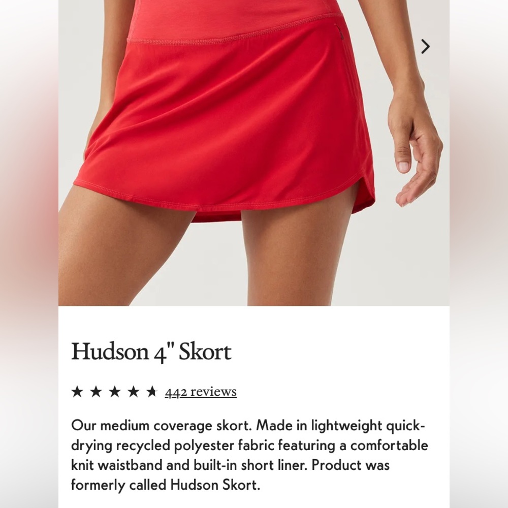 Outdoor Voices black skort 4”